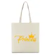 Эко-сумка Princess crown Бежевый фото
