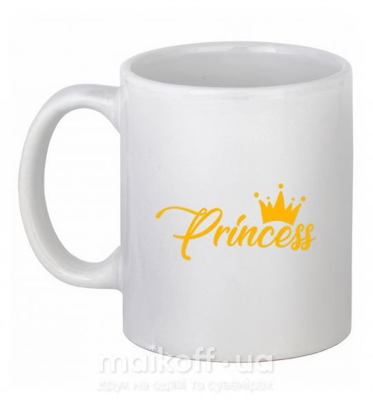 Чашка керамическая Princess crown Белый фото