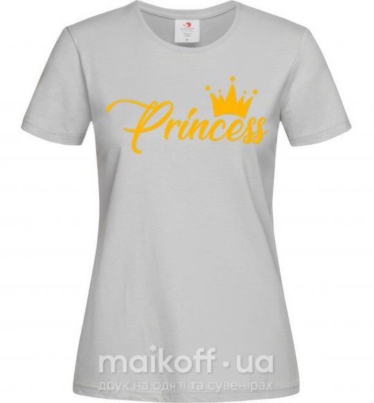 Женская футболка Princess crown Серый фото