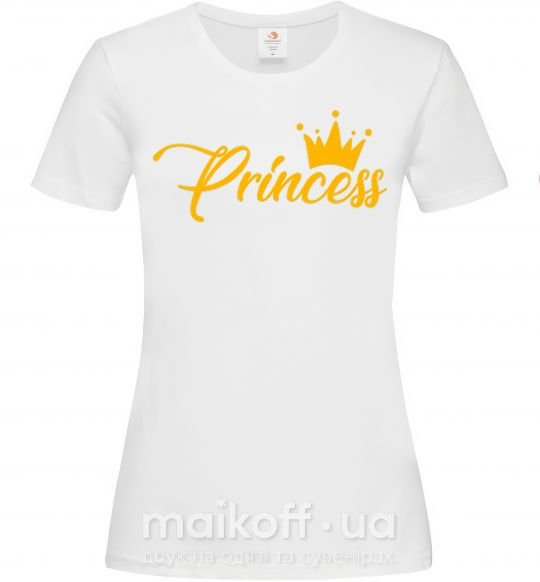 Женская футболка Princess crown Белый фото