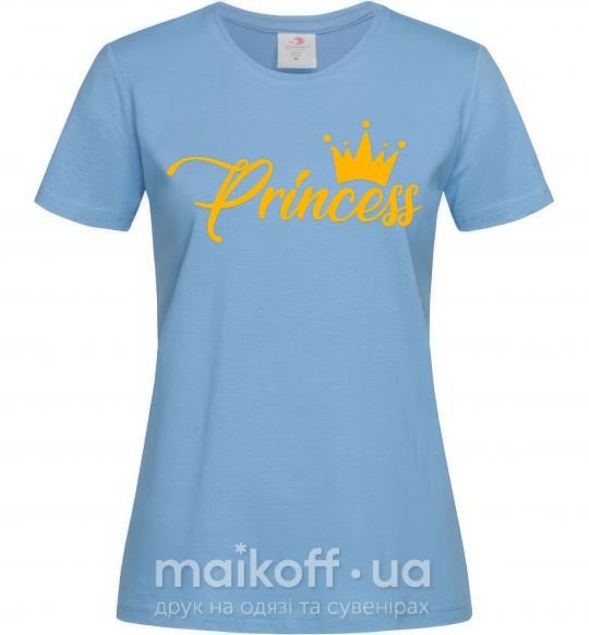 Жіноча футболка Princess crown Блакитний фото