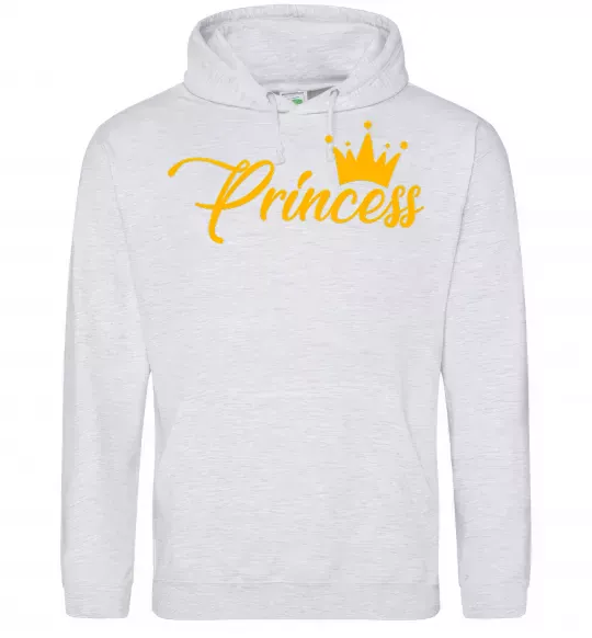 Женская толстовка (худи) Princess crown Серый меланж фото