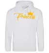 Женская толстовка (худи) Princess crown Серый меланж фото