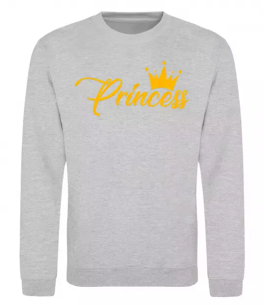 Світшот Princess crown Сірий меланж фото