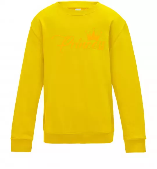 Детский Свитшот Princess crown Солнечно желтый фото