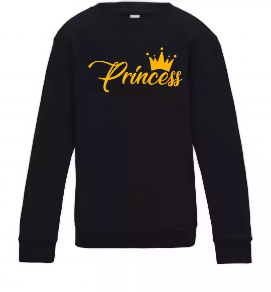 Детский Свитшот Princess crown Черный фото
