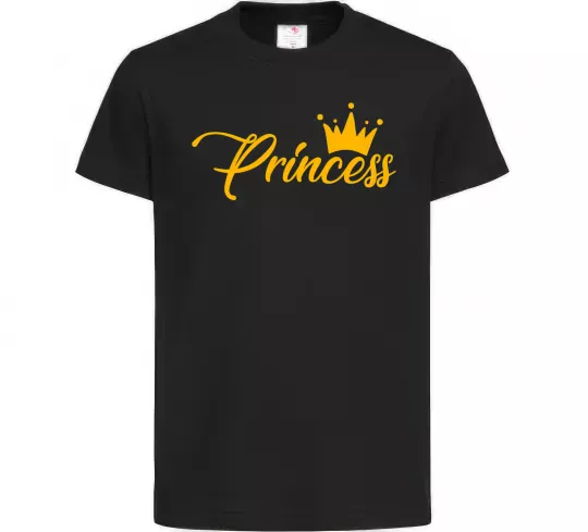 Детская футболка Princess crown Черный фото