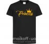 Дитяча футболка Princess crown Чорний фото