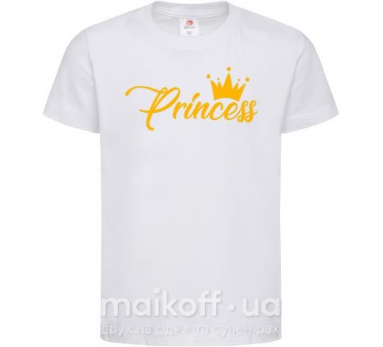 Дитяча футболка Princess crown Білий фото