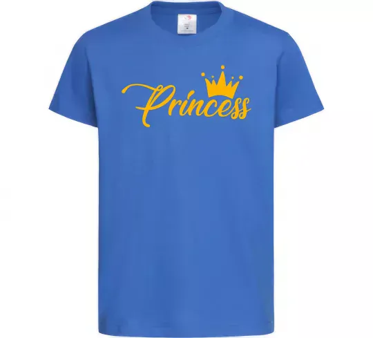 Детская футболка Princess crown Ярко-синий фото