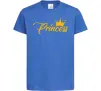 Детская футболка Princess crown Ярко-синий Детская футболка Princess crown Ярко-синий фото