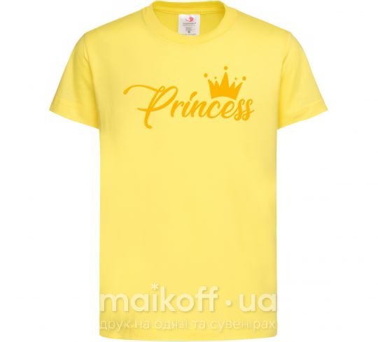 Дитяча футболка Princess crown Лимонний фото
