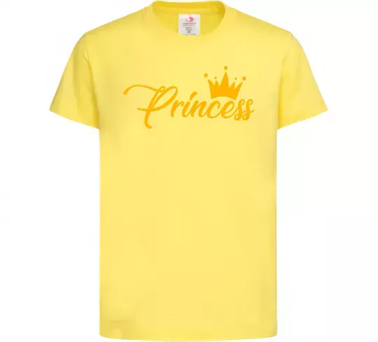 Детская футболка Princess crown Лимонный фото