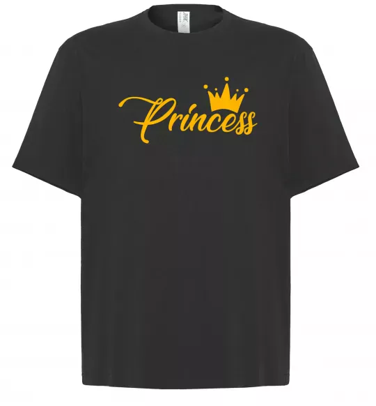 Футболка Оверсайз Princess crown Черный фото