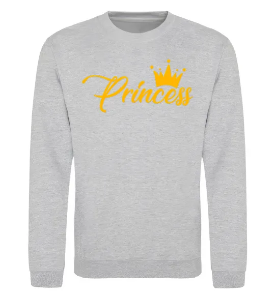 Свитшот Princess crown Серый меланж фото