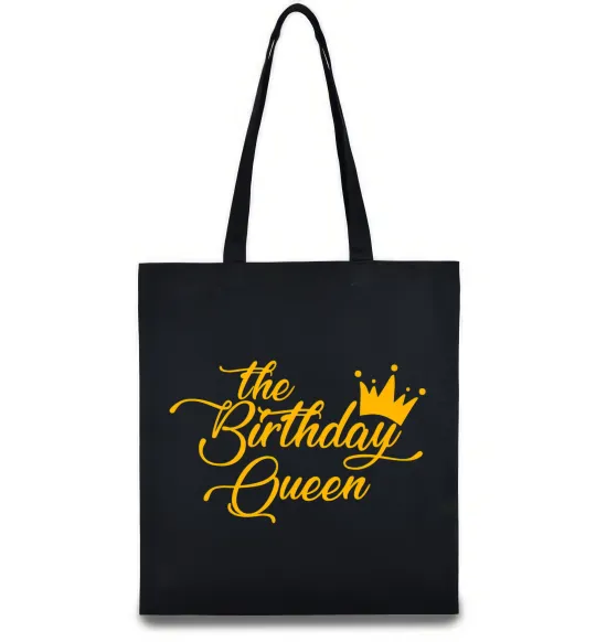 Еко-сумка The birthday queen Чорний фото