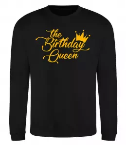 Свитшот The birthday queen Черный фото