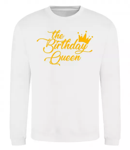 Свитшот The birthday queen Белый фото