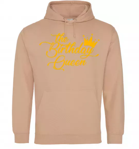 Жіноча толстовка (худі) The birthday queen Пісочний фото