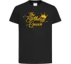 Дитяча футболка The birthday queen Чорний Дитяча футболка The birthday queen Чорний фото