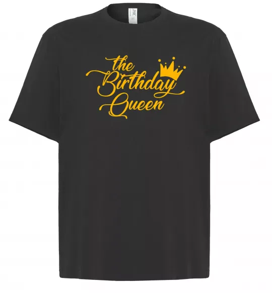 Футболка Оверсайз The birthday queen Черный фото