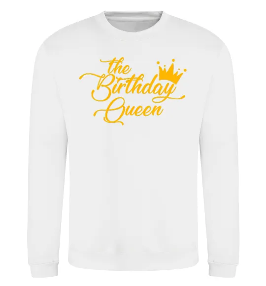 Світшот The birthday queen Білий фото