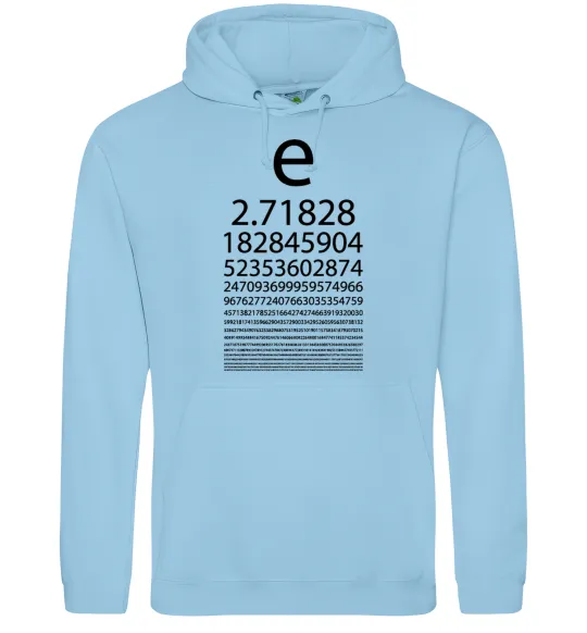 Женская толстовка (худи) Е константа Голубой фото