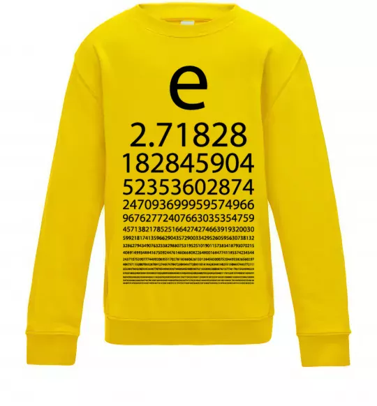 Детский Свитшот Е константа Солнечно желтый фото