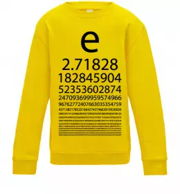 Детский Свитшот Е константа Солнечно желтый фото