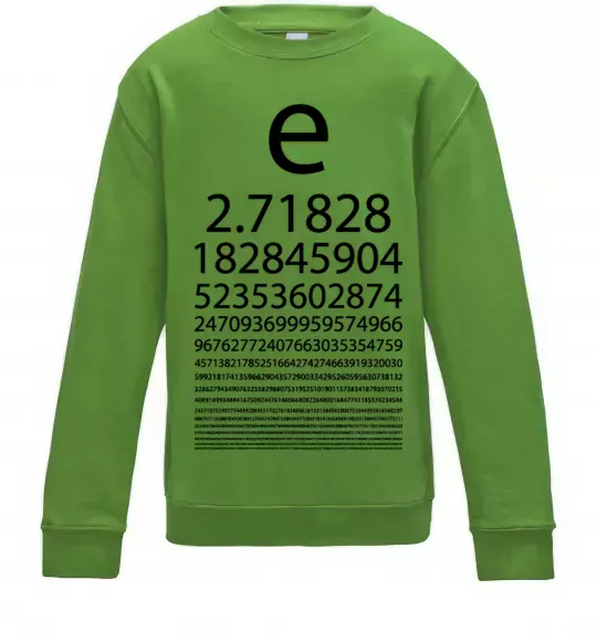 Детский Свитшот Е константа Лаймовый фото