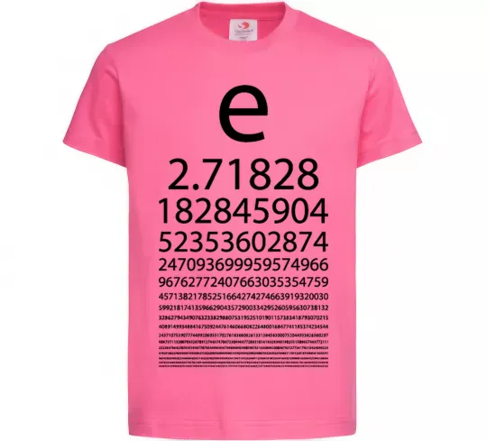 Детская футболка Е константа Ярко-розовый фото