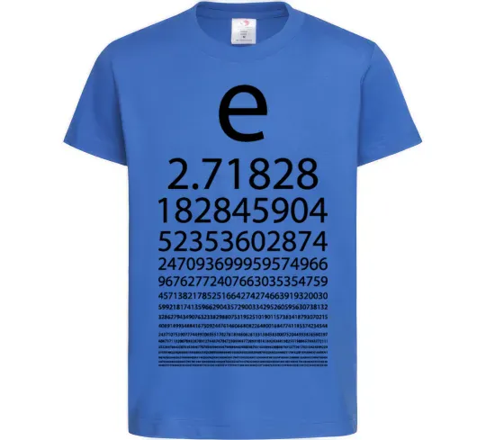 Детская футболка Е константа Ярко-синий фото