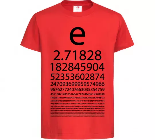 Детская футболка Е константа Красный фото
