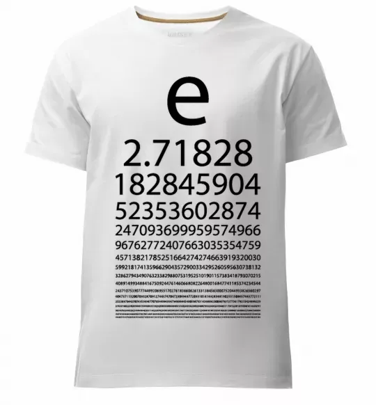 Мужская премиум футболка Е константа Белый фото