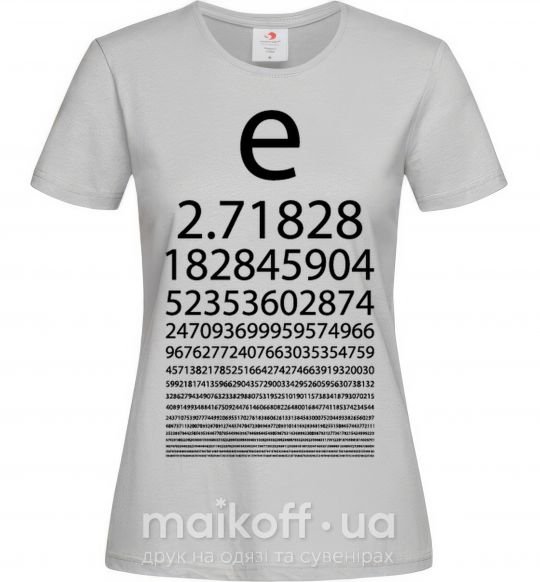 Женская футболка Е константа Серый фото