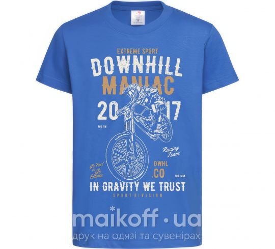 Дитяча футболка Downhill Maniac Яскраво-синій фото
