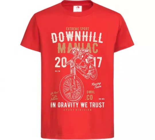 Дитяча футболка Downhill Maniac Червоний фото