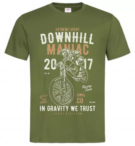 Чоловіча футболка Downhill Maniac Оливковий фото