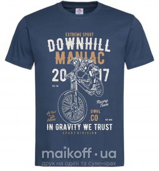 Чоловіча футболка Downhill Maniac Темно-синій фото