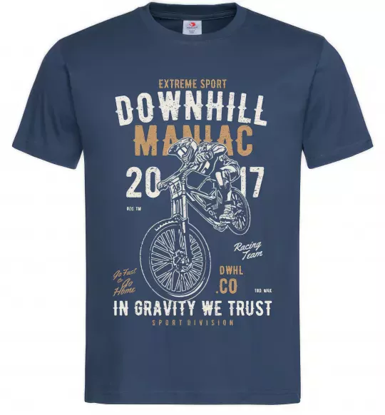 Чоловіча футболка Downhill Maniac Темно-синій фото