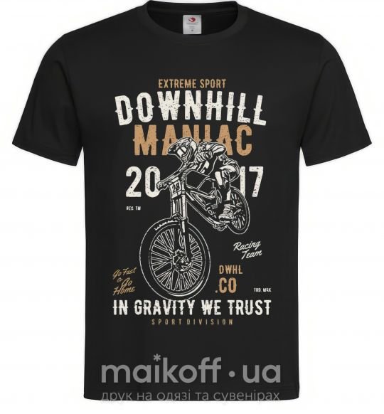 Мужская футболка Downhill Maniac Черный фото
