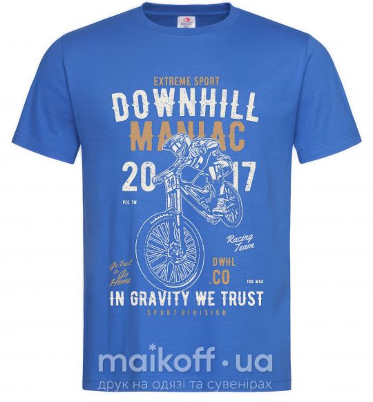 Чоловіча футболка Downhill Maniac Яскраво-синій фото