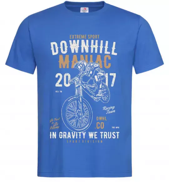 Чоловіча футболка Downhill Maniac Яскраво-синій фото