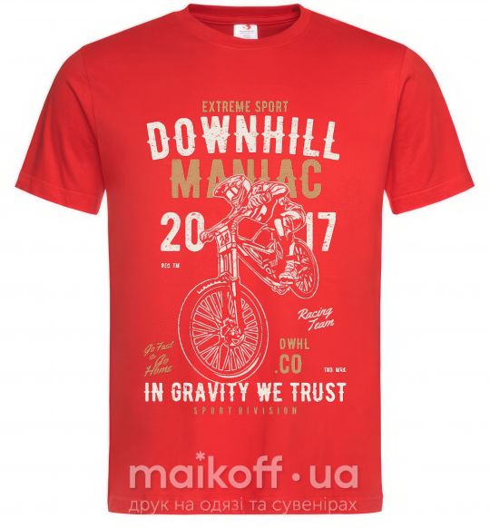 Мужская футболка Downhill Maniac Красный фото