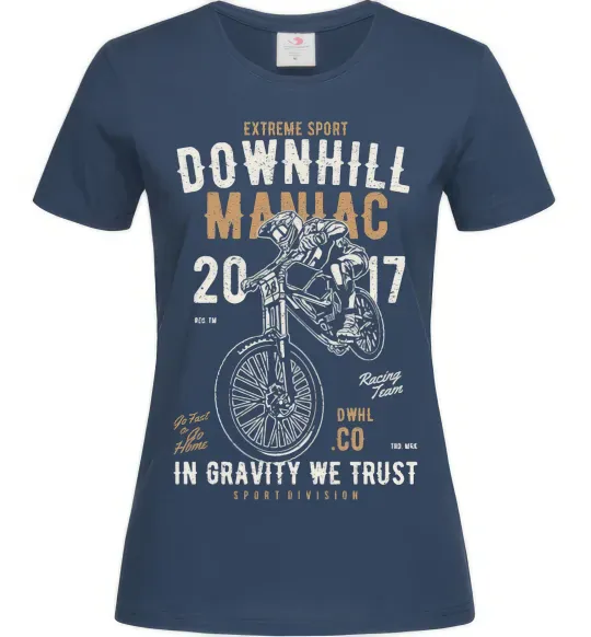 Женская футболка Downhill Maniac Темно-синий фото