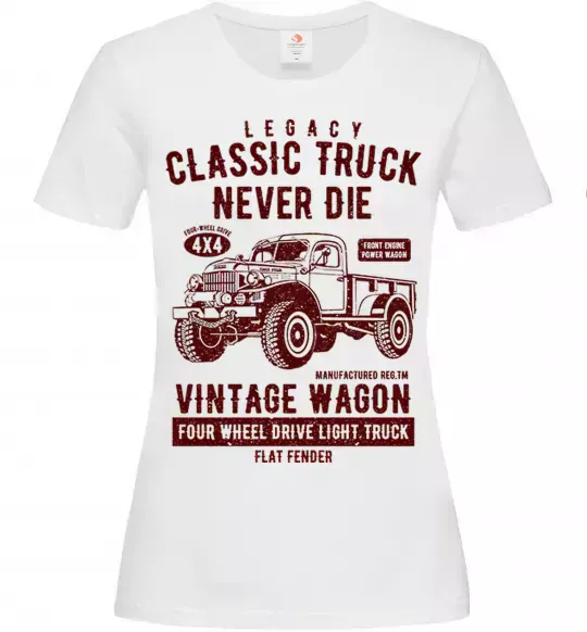 Женская футболка Classic Truck Белый фото