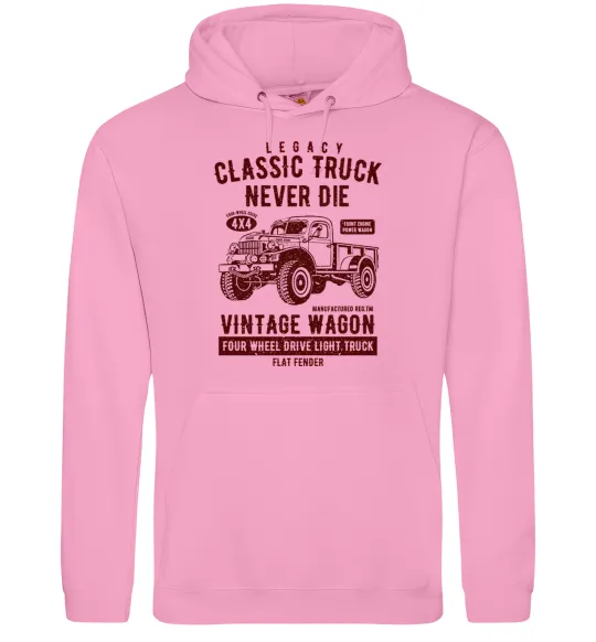 Чоловіча толстовка (худі) Classic Truck Рожевий фото