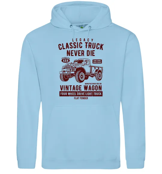 Жіноча толстовка (худі) Classic Truck Блакитний фото