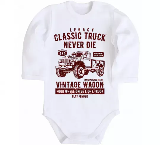 Детский боди Classic Truck Белый фото