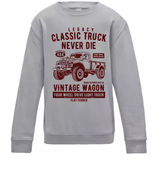 Детский Свитшот Classic Truck Серый меланж фото